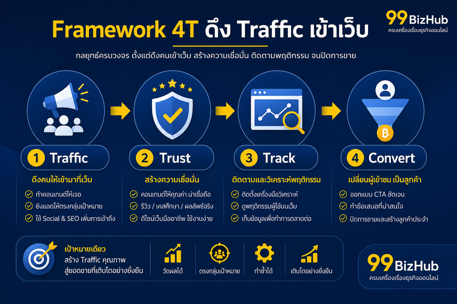 Framework 4T ดึง Traffic จาก Social เข้าเว็บ